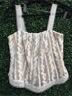 Show Me Your MuMu Cream Lace Overlay Camisole